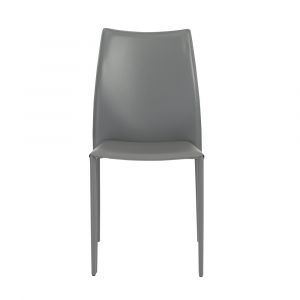 Euro Style - Dalia Stacking Side Chair in Gray (Set of 2) - 02350GRY-MP2