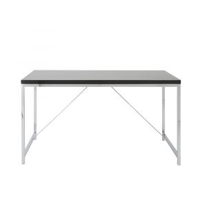 Euro Style - Gilbert Desk in Black with Chrome Steel Frame - 23523BLK