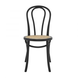 Euro Style - Marko Side Chair in Matte Black with Natural Seat - Set of 2 - 39116MTBLK