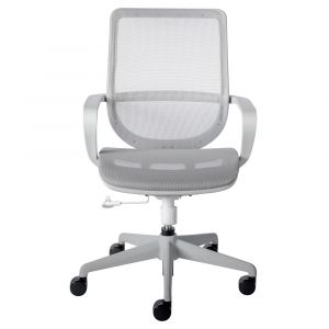 Euro Style - Megan Office Chair in Gray Mesh and Gray Frame - 39005GRY-FA