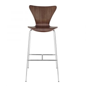 Euro Style - Tendy Bar Stool in American Walnut with Chrome Legs (Set of 4) - 02855WAL-MP4