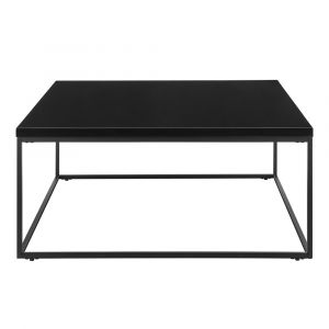 Euro Style - Teresa Square Coffee Table in High Gloss Black with Matte Black Base - 09921BLK