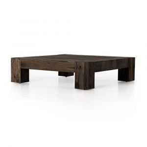 Four Hands - Abaso Coffee Table - Ebony Rustic Wormwood Oak - 232775-002