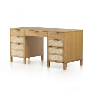Four Hands - Allegra Executive Desk - Honey Oak Veneer - 227748-001