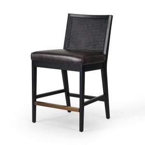 Four Hands - Antonia Cane Armless Counter Stool - Sonoma Black - 229202-014