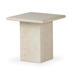 Four Hands - Arum End Table - Cream Marble - 229632-001