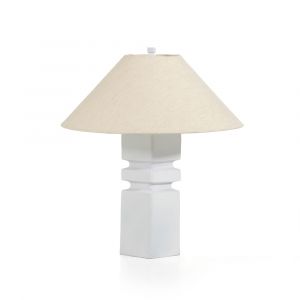 Four Hands - Asher - Renzo Table Lamp-Matte White Cast Alumn - 228574-002