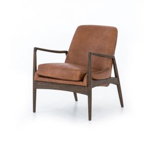 Four Hands - Braden Leather Chair - Brandy - 105660-019