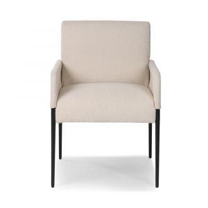 Four Hands - Ashford - Brickel Dining ArmChair - Fiqa Boucle Light Taupe - 235171-005