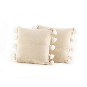 Four Hands - Atlantic Pillow Set - Atlantic Grey - Cream Backing (Set of 2) - 20