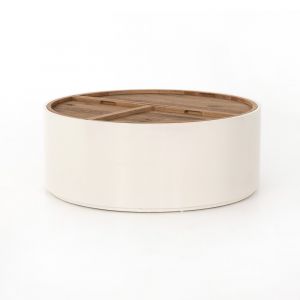 Four Hands - Cas Drum Coffee Table - Cream - VBAR-047A