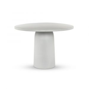 Four Hands - Basil Outdoor Dining Table - Matte White Cast Aluminum - 232410-003