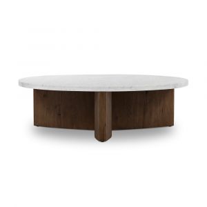 Four Hands - Bina - Toli Coffee Table-Italian White Marble - 228121-008