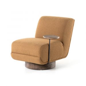 Four Hands - Bronwyn Swivel Chair and Side Table - Copenhagen Amber - 227894-002