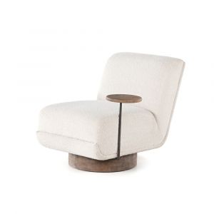 Four Hands - Bronwyn Swivel Chair and Side Table - Knoll Natural - 227894-001