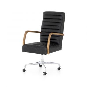 Four Hands - Bryson Channeled Desk Chair - Smoke - CABT-11521-068