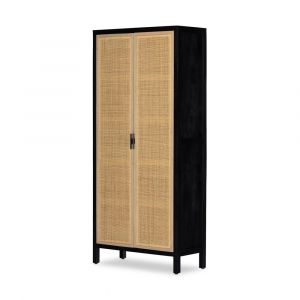 Four Hands - Caprice Tall Cabinet - Black Wash Mango - 234772-002