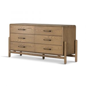 Four Hands - Caroline 6 Drawer Dresser - Smoked Oak Veneer - 227882-002