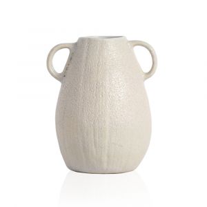 Four Hands - Cascada Large Vase - Eggshell White Ceramc - 232034-001