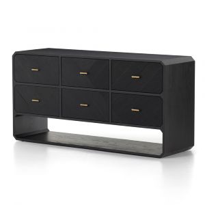 Four Hands - Caspian 6 Drawer Dresser - Black Ash - 231263-002