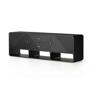 Four Hands - Caspian Media Console - Black Ash - 231266-002