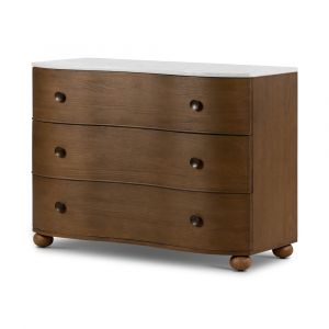 Four Hands - Collins - Tiago Marble Chest-Toasted Oak - 238583-001