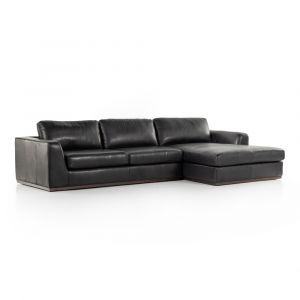 Four Hands - Colt 2pc Sectional - Raf Chaise - Heirloom Black - 107271-019