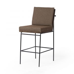 Four Hands - Crete Bar Stool - FIQA Boucle Cocoa - 228057-018