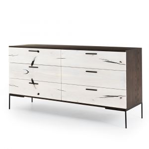 Four Hands - Cuzco 6 Drawer Dresser - Bleached Yk Resin - 109018-002
