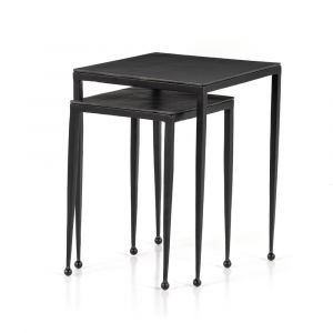 Four Hands - Dalston Nesting End Tables - Raw Black - 101650-003