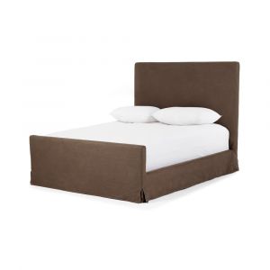 Four Hands - Daphne Queen Slipcover Bed - Brussels Coffee - 234702-009