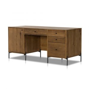 Four Hands - Eaton Executive Desk - Amber Oak Resin - 227862-002