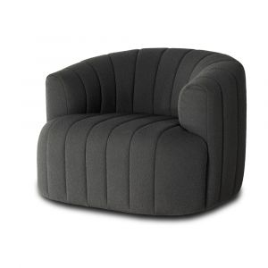 Four Hands - Elliana Swivel Chair - FIQA Boucle Charcoal - 235243-006