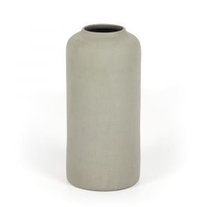 Four Hands - Evalia Tall Vase - Light Grey Matte Ceramc - 231137-002