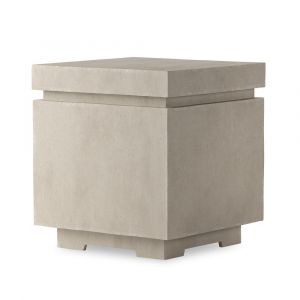 Four Hands - Falco - Posen Outdoor Square Propane Enclosure Table - Natural Concrete - 243844-001