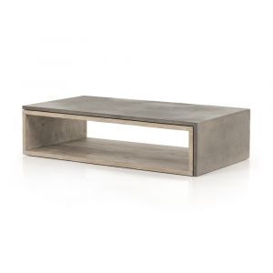 Four Hands - Faro Coffee Table - Dark Grey Concrete - 228120-001