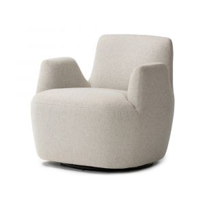 Four Hands - Farrow - Reed Swivel Chair - Crete Pebble - 240664-001
