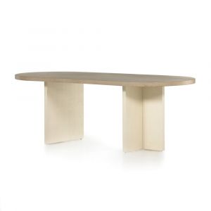 Four Hands - Filippa Dining Table - Yucca Oak Veneer - Cream Shagreen - 226304-001 - CLOSEOUT