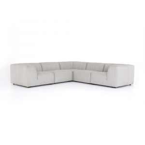 Four Hands - Gwen L-Shaped Outdoor 5-Piece Sectional - Faye Ash - 223219-001