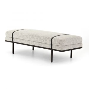 Four Hands - Harris Accent Bench - Knoll Domino - 108840-004