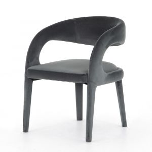 Four Hands - Hawkins Dining Chair - Charcoal Velvet - 223320-002