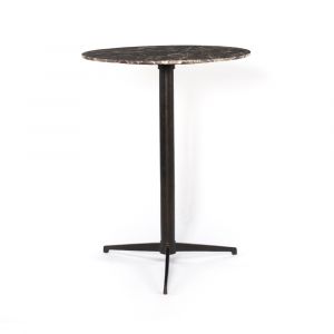 Four Hands - Helen Bar Table - Garnet Marble - Bronzed Aluminum - Bar - 106582-003 - CLOSEOUT