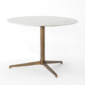 Four Hands - Helen Round Bistro Table - Polished White - 227091-002