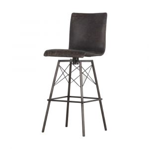 Four Hands - Diaw Bar Stool - Rialto Ebony - CIRD-D9E1-482