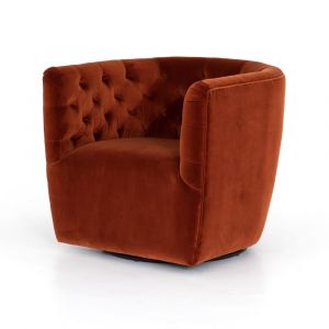 Four Hands - Hanover Swivel Chair - Sapphire Rust - CKEN-269-622
