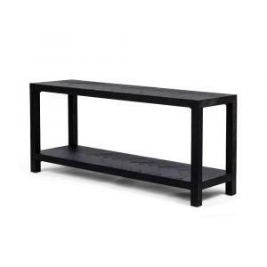 Four Hands - Lamar Console Table - Drifted Matte Black Veneer - 100568-004