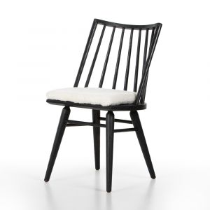 Four Hands - Lewis Windsor Chair W Cushion - Black Oak - 228386-018