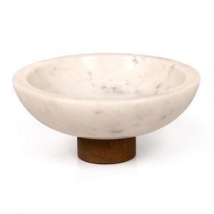 Four Hands - Lira Bowl - Honed White Marble - 229057-002