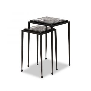 Four Hands - Marlow - Dalston Cast Glass Nesting Tables - Smoked - 239742-001