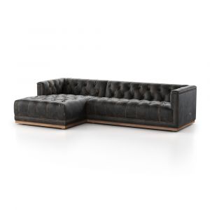 Four Hands - Maxx 2pc Laf Sectional - 109 - Dstroyed Blk - 236164-002